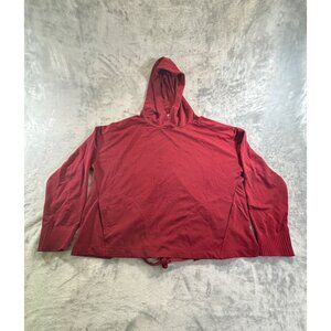 AVIA Sweater Women's Large Red Soot Athletic Pullover Front Pocket Hoodie